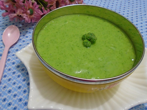 Cháo ăn dặm bông cải xanh thịt bò 4